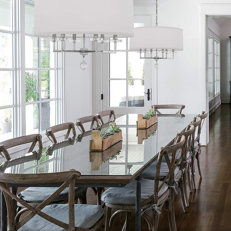 Image 5 Paxton 25 3/4" Wide Polished Nickel 6-Light Chandelier more views