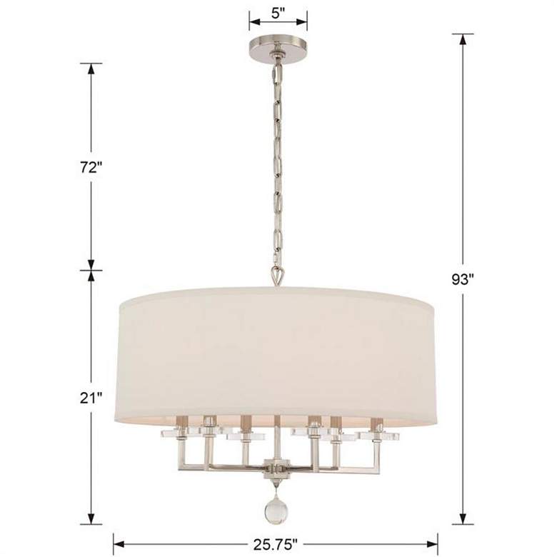 Image 6 Paxton 25 3/4" Wide Polished Nickel 6-Light Chandelier more views