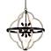 Paxton 28" Wide Black and Gray Wood 9-Light Sputnik Pendant