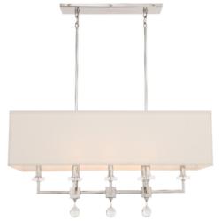 Paxton 38"W Polished Nickel Kitchen Island Light Chandelier