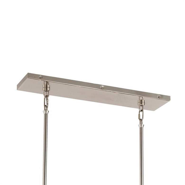 Image 3 Paxton 38 inchW Polished Nickel Kitchen Island Light Chandelier more views