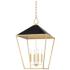 Paxton 4 Light Med Pendant Gld Leaf/Blk