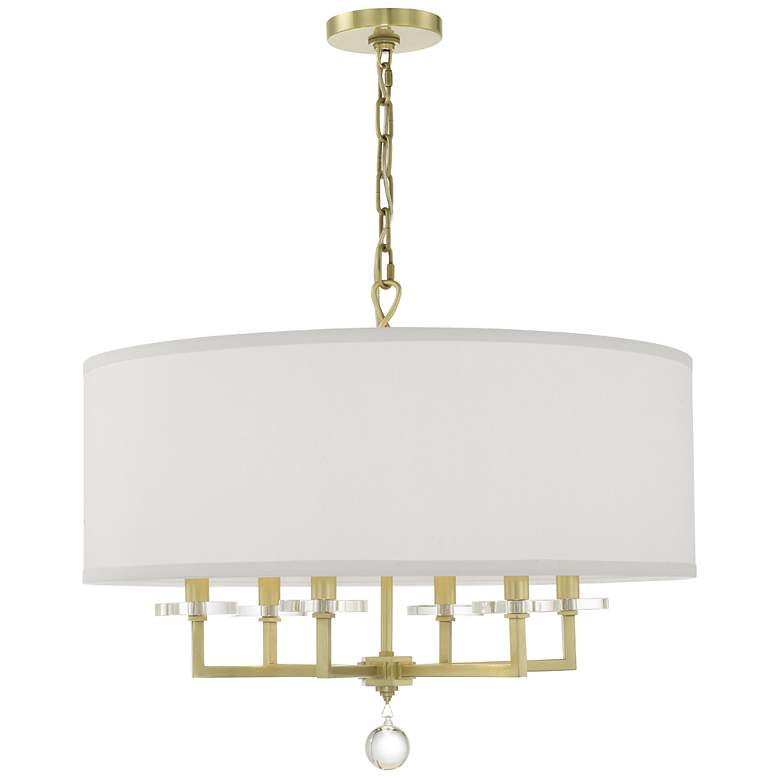 Image 1 Paxton 6 Light Aged Brass Chandelier
