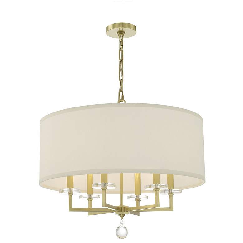 Image 2 Paxton 6 Light Aged Brass Chandelier more views