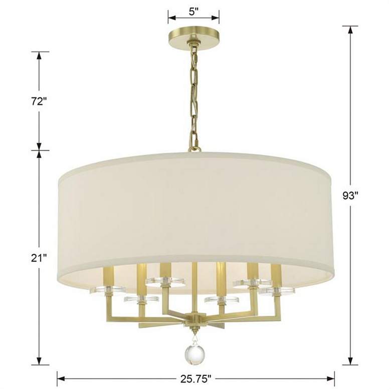 Image 6 Paxton 6 Light Aged Brass Chandelier more views