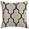 Paxton Beige 20" Square Throw Pillow