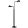 Paxton Dark Bronze Twin Light LED Floor Lamp