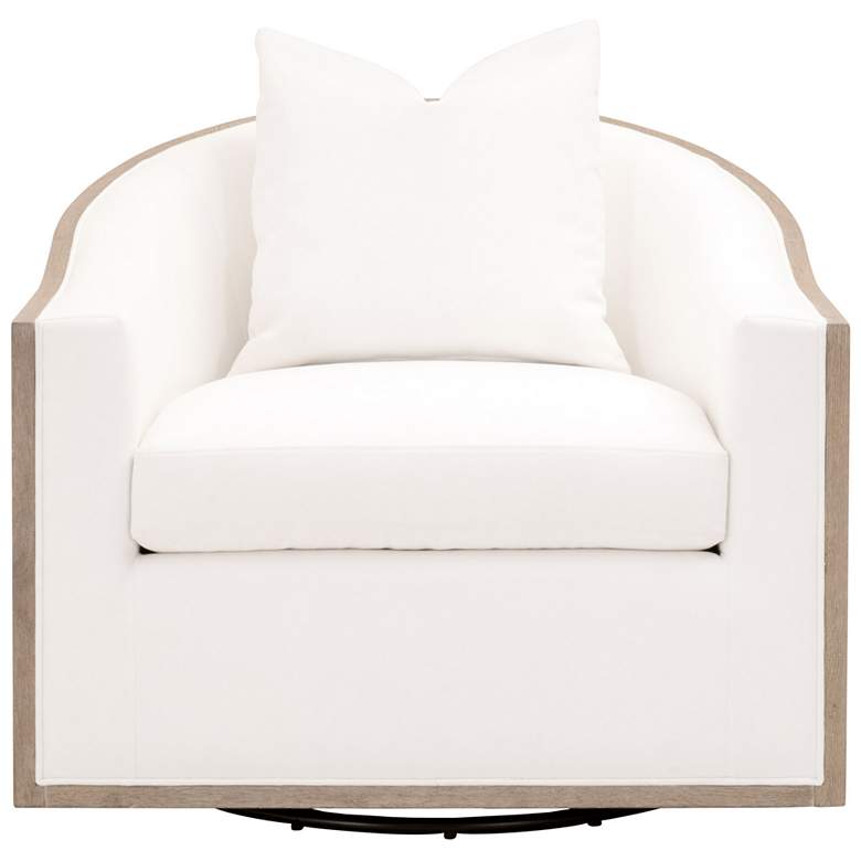 Image 1 Paxton Swivel Club Chair, LiveSmart Peyton-Pearl, Natural Gray Oak