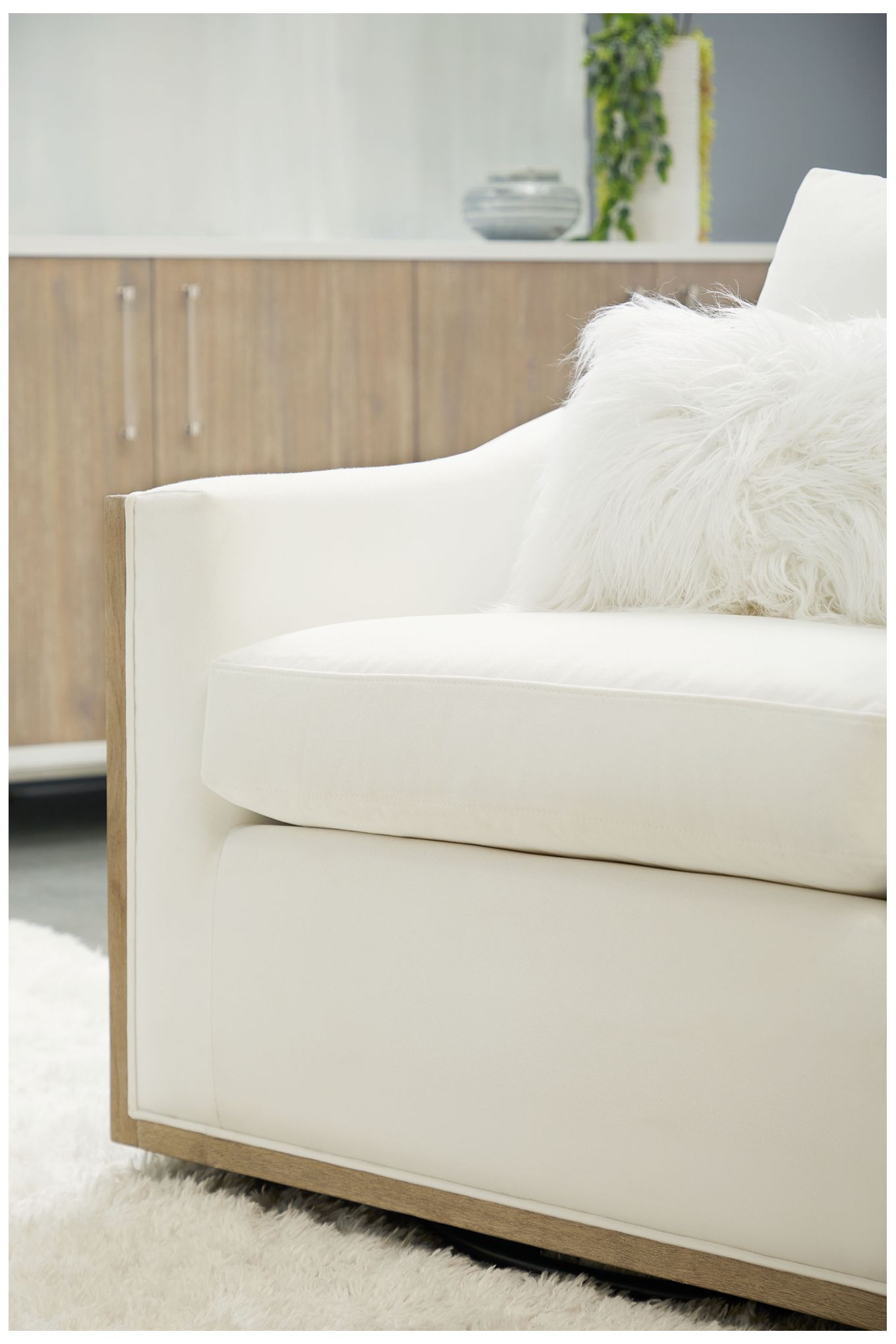 Paxton Swivel Club Chair, LiveSmart Peyton-Pearl, Natural Gray Oak