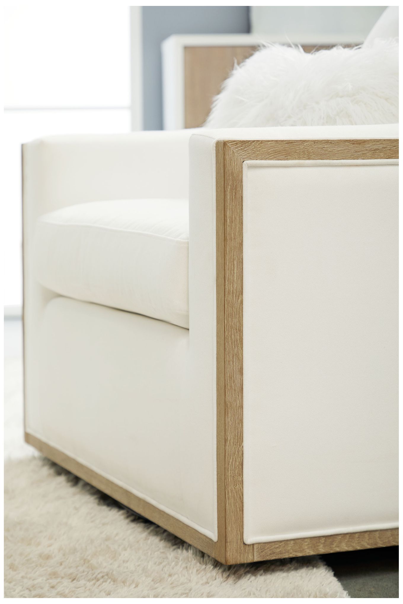 Paxton Swivel Club Chair, LiveSmart Peyton-Pearl, Natural Gray Oak