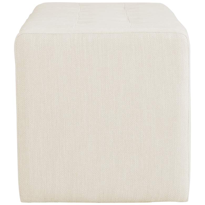 Image 4 Payden 43 1/2" Wide Cream Fabric Tufted Storage Bench more views