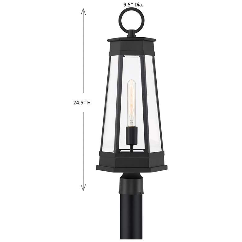 Image 6 Payne 1-Light Outdoor Post Lantern in Matte Black more views