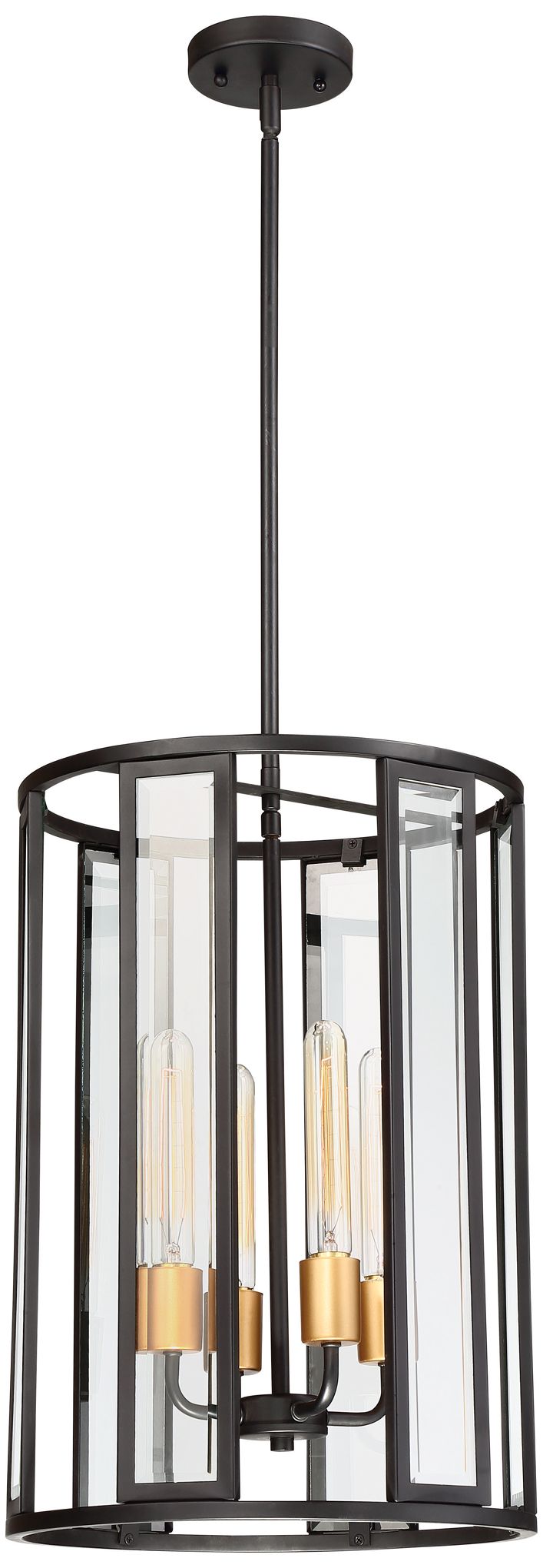 Image 2 Payne 14" Wide Midnight Bronze 4-Light Pendant more views