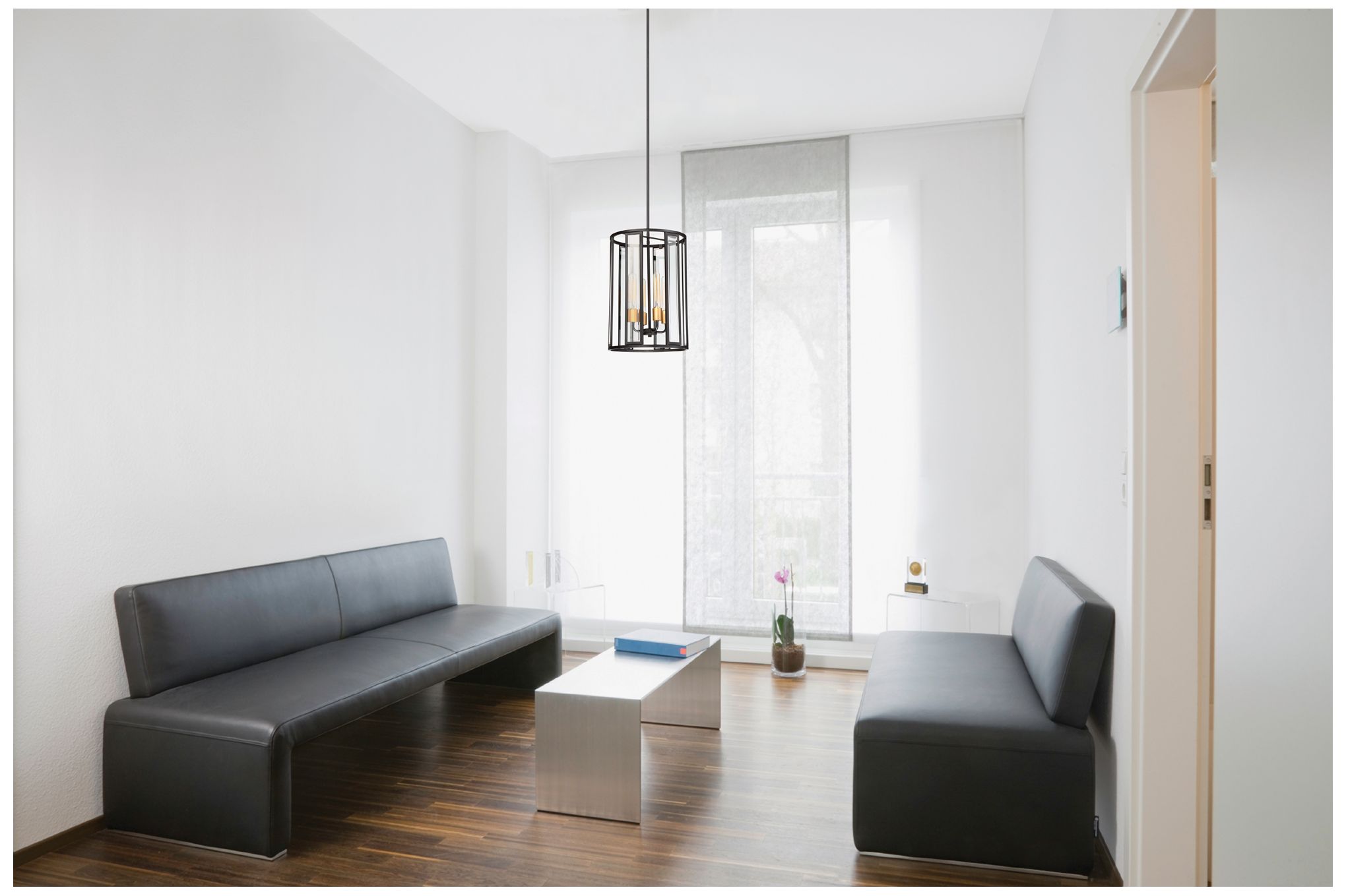 Image 5 Payne 14" Wide Midnight Bronze 4-Light Pendant more views