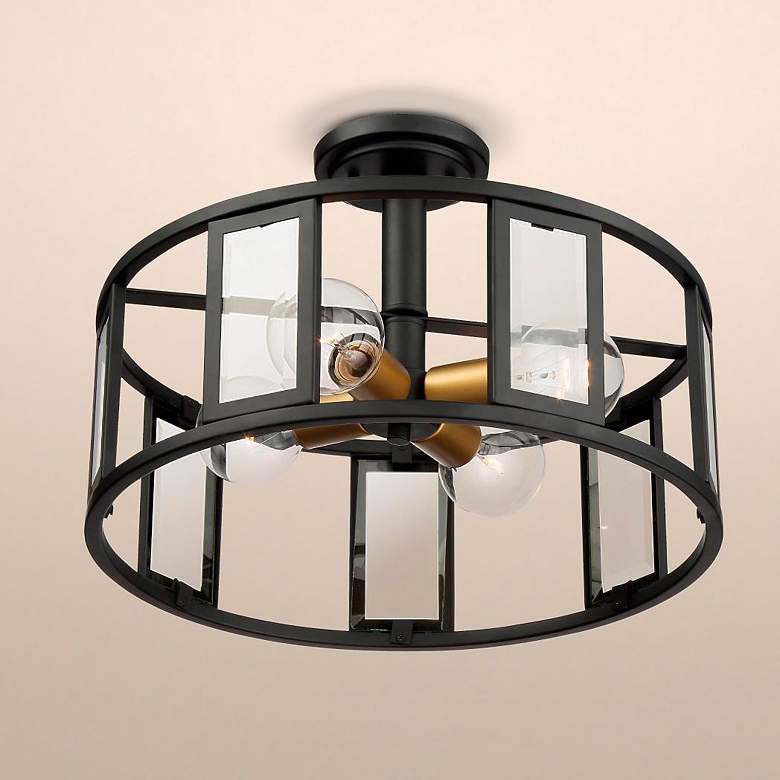 Image 1 Payne 17 1/4" Wide Midnight Bronze 4-Light Ceiling Light