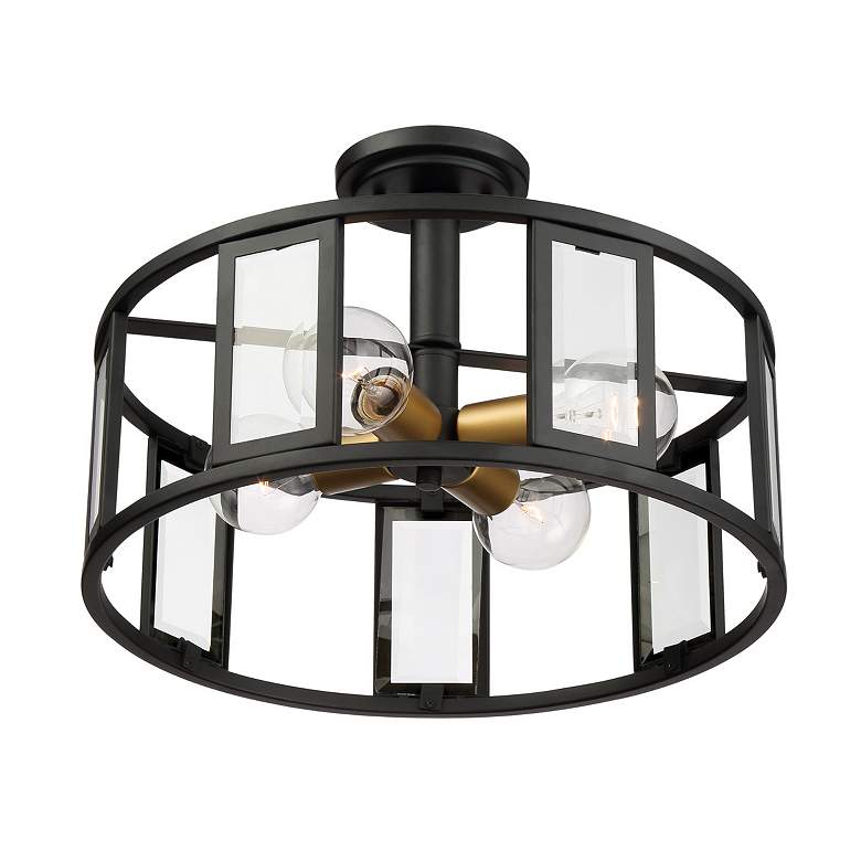 Image 4 Payne 17 1/4" Wide Midnight Bronze 4-Light Ceiling Light more views