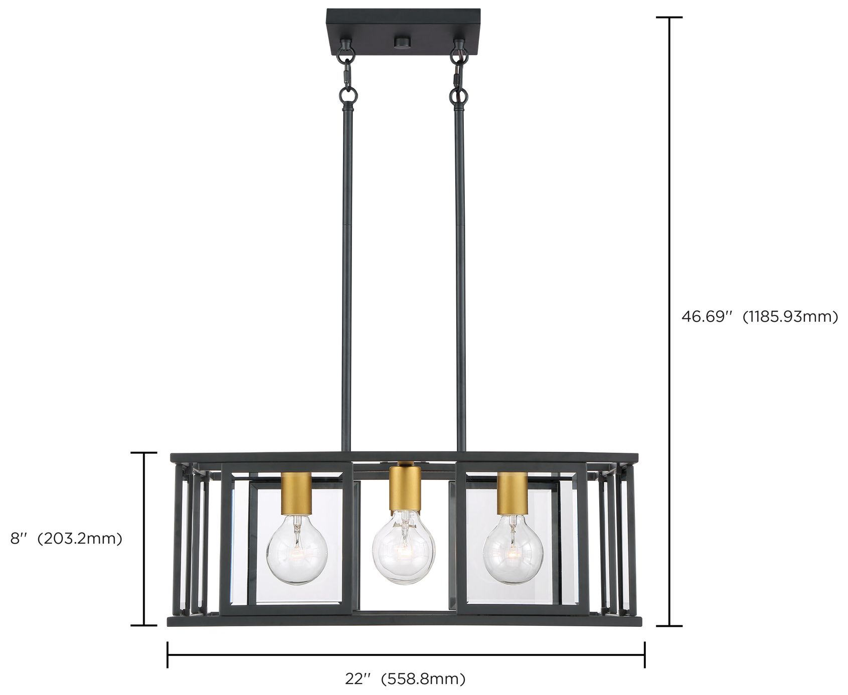 Image 5 Payne; 4 Light; Pendant with Clear Beveled Glass more views