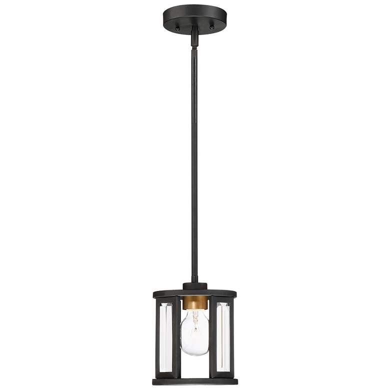 Image 1 Payne 6 1/2" Wide Midnight Bronze Mini Pendant