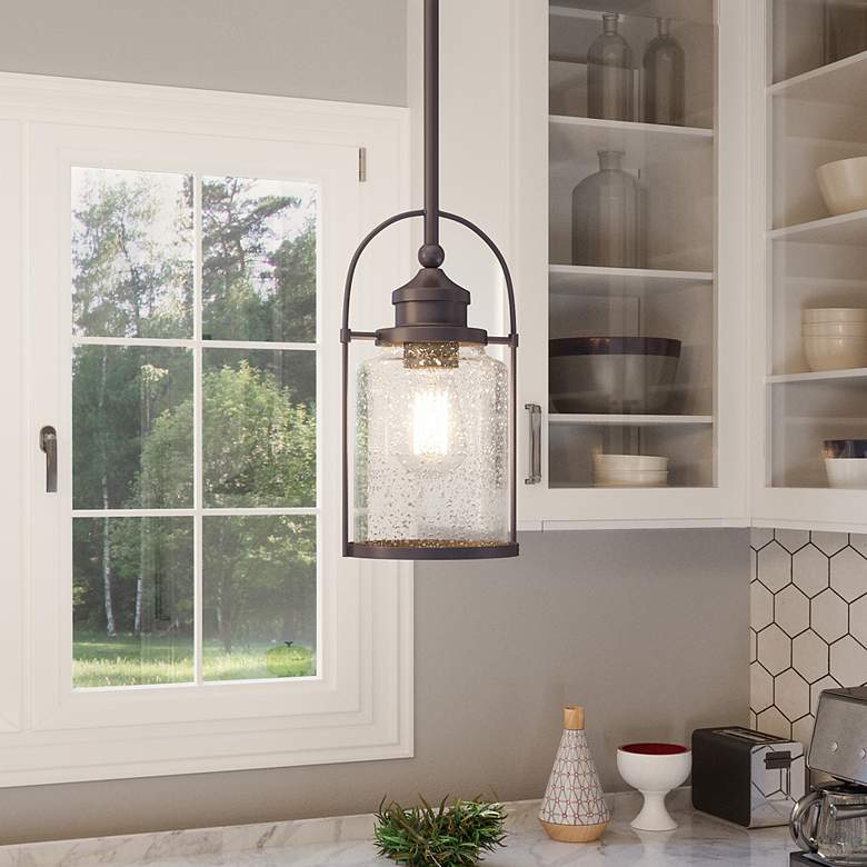 Image 1 Payson 6 1/2" Wide Western Bronze Mini Pendant