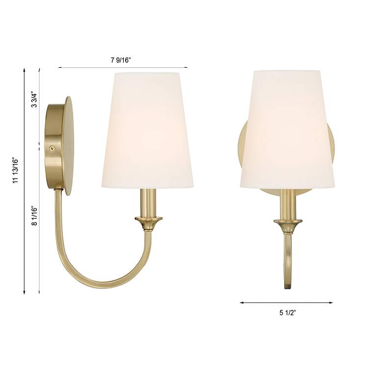 Image 5 Payton 1 Light Vibrant Gold Wall Mount more views