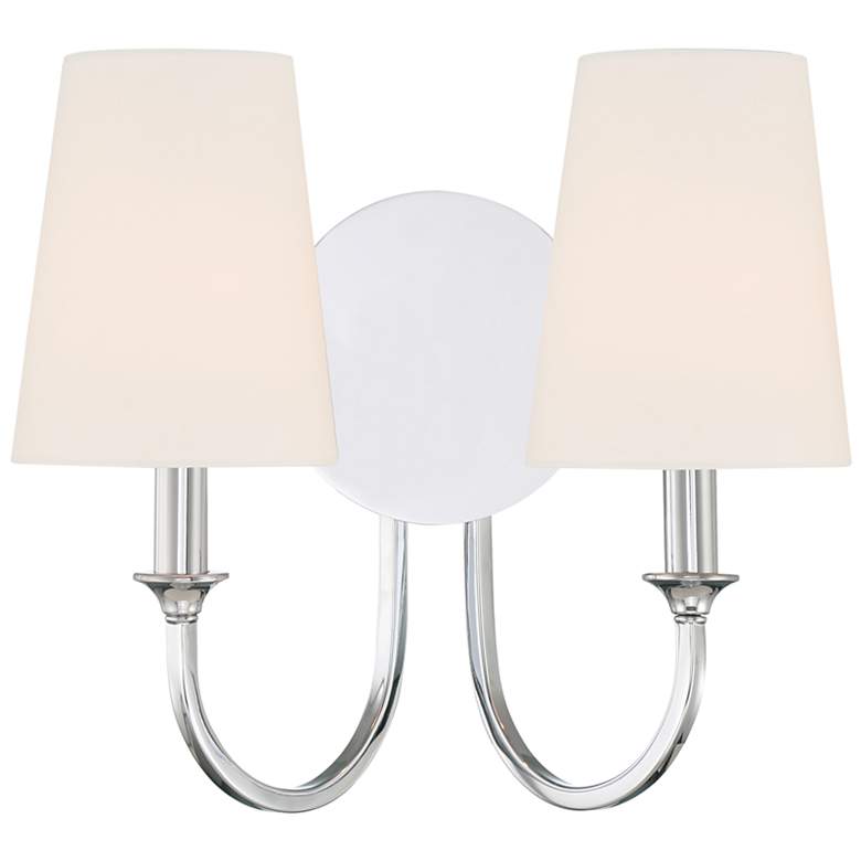 Image 1 Payton 11 3/4" High Polished Chrome 2-Light Wall Sconce