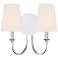 Payton 11 3/4" High Polished Chrome 2-Light Wall Sconce