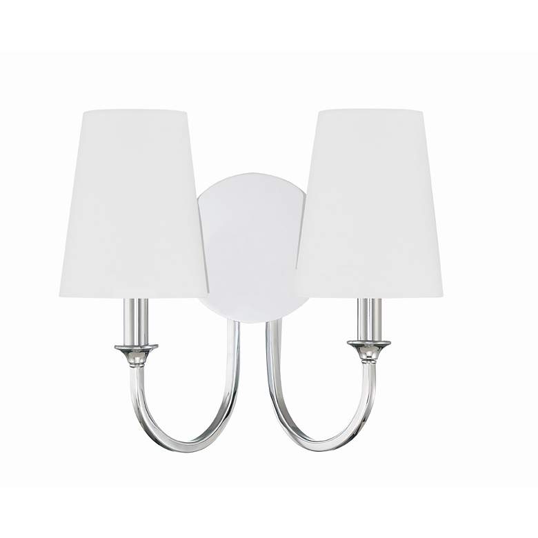 Image 2 Payton 11 3/4" High Polished Chrome 2-Light Wall Sconce more views