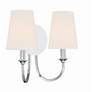 4_Payton 11 3/4" High Polished Chrome 2-Light Wall Sconce more views