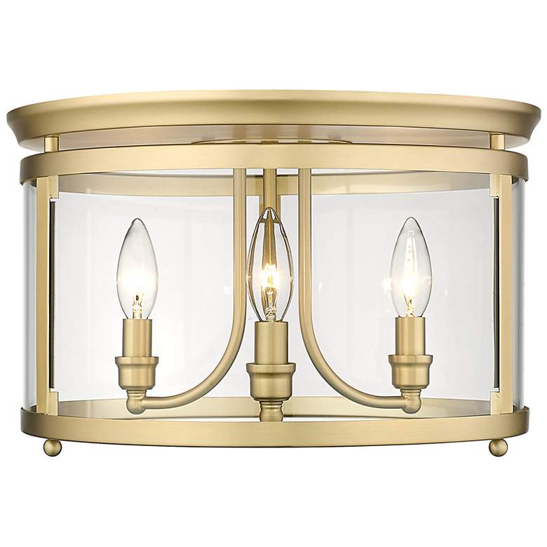 Image 4 Payton 14 3/4" Wide Champagne Bronze 3-Light Ceiling Light more views
