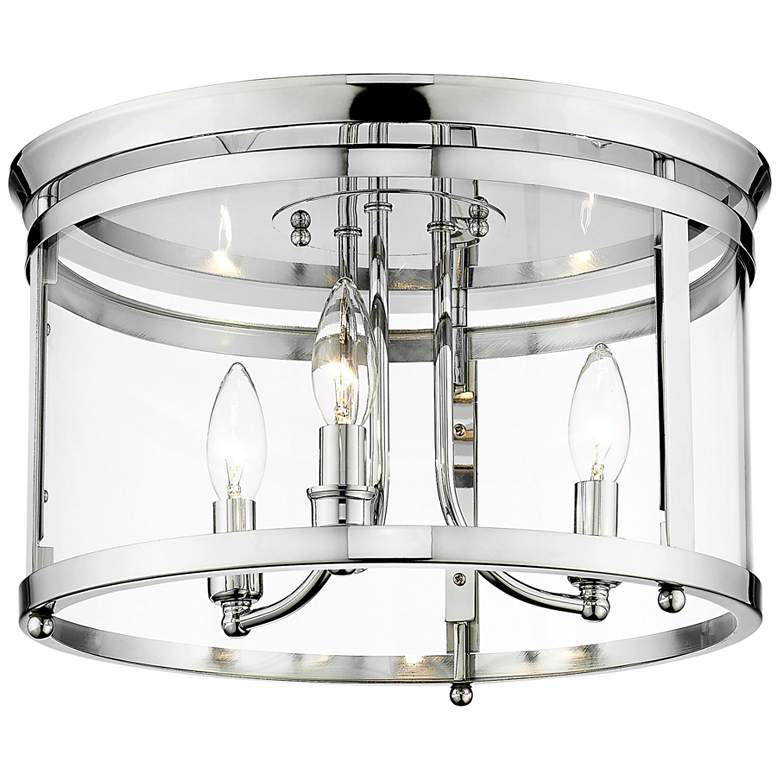 Image 2 Payton 14 3/4" Wide Chrome 3-Light Modern Ceiling Light