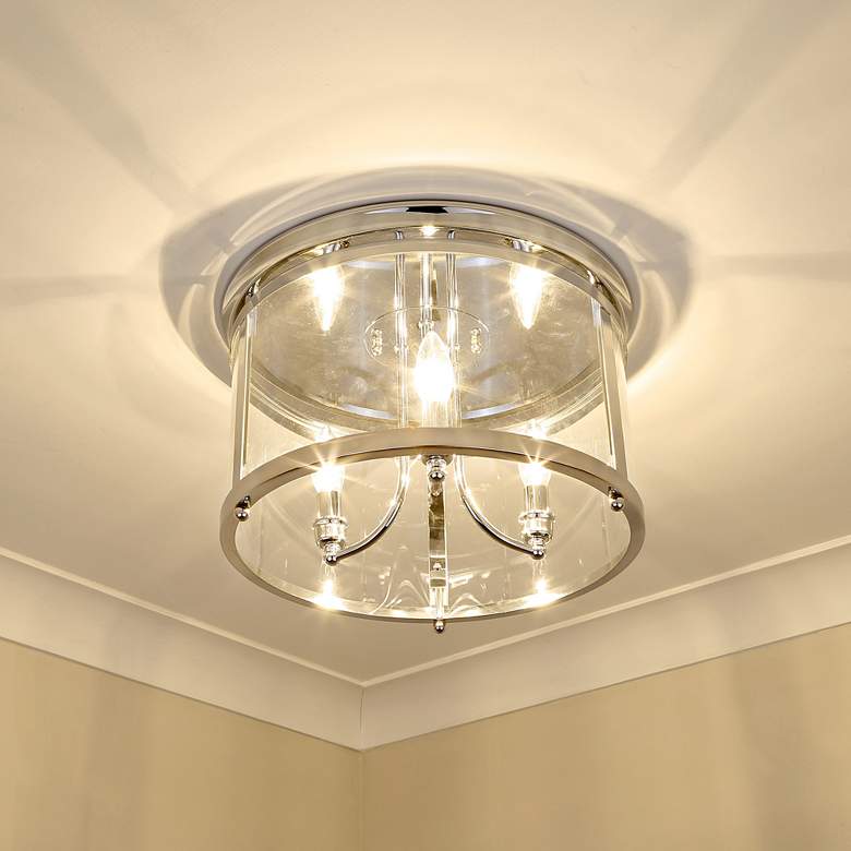 Image 1 Payton 14 3/4" Wide Chrome 3-Light Modern Ceiling Light