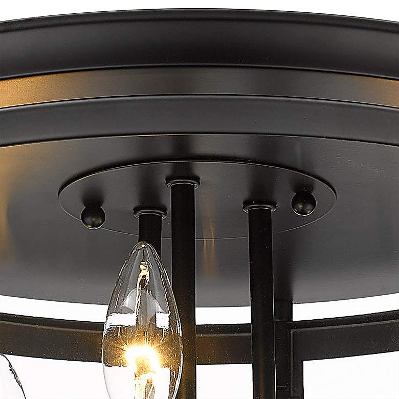 Image 4 Payton 14 3/4" Wide Matte Black 3-Light Ceiling Light more views