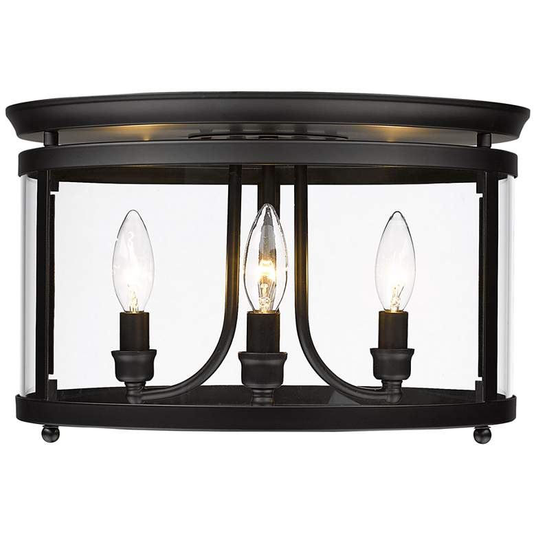 Image 5 Payton 14 3/4" Wide Matte Black 3-Light Ceiling Light more views