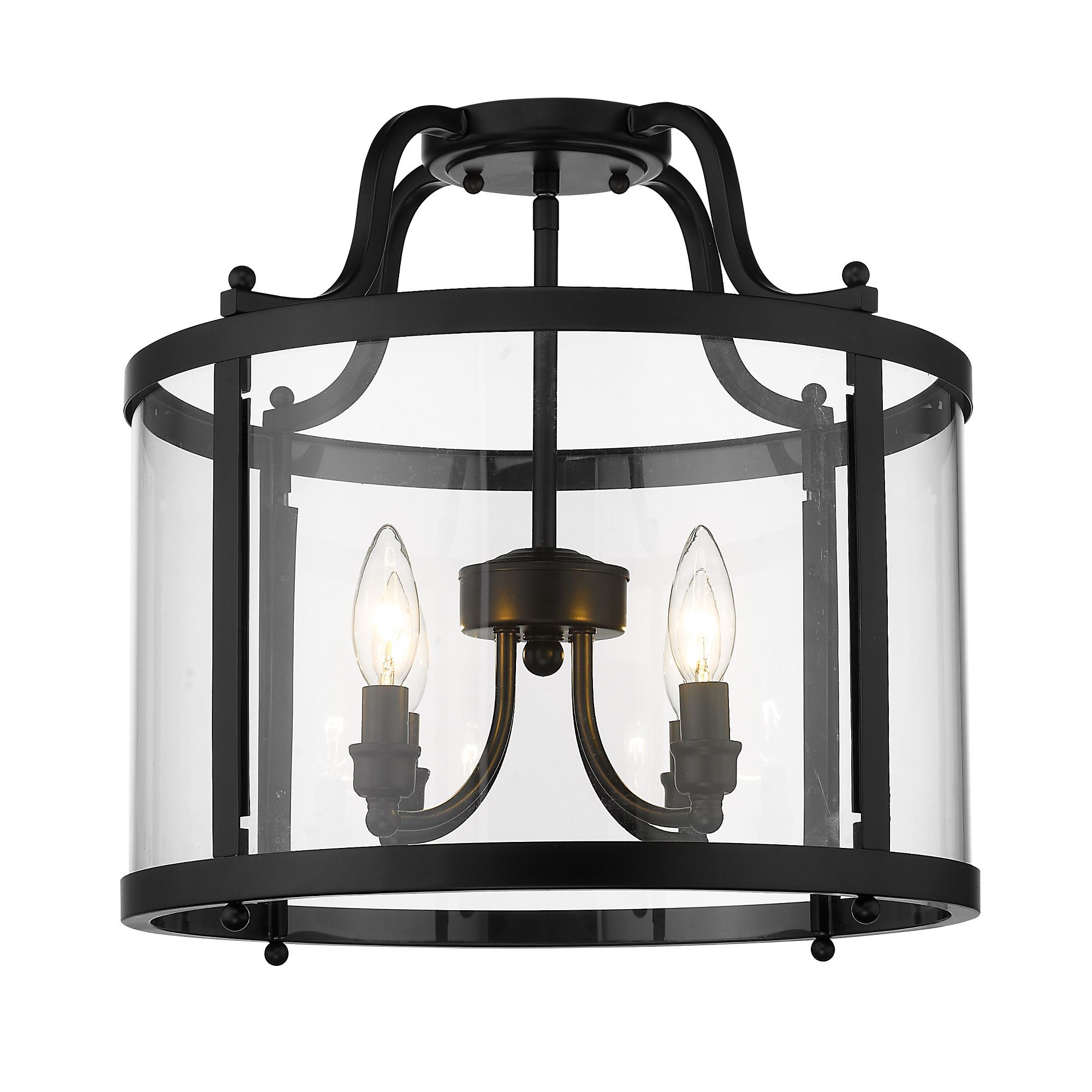 Image 3 Payton 16" Wide Matte Black 4-Light Ceiling Light more views