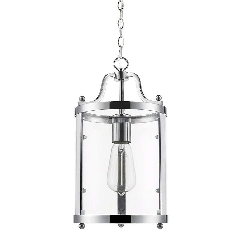 Image 5 Payton 7 1/4" Wide Chrome and Clear Glass Mini Pendant more views