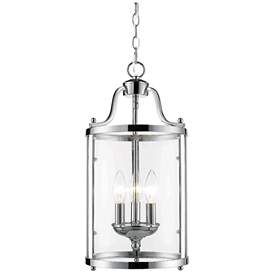 Image1 of Payton 9" Wide 3-Light Mini Pendant in Chrome with Clear Glass