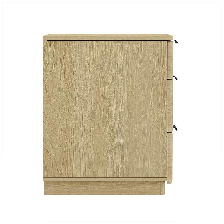 Image 7 Payton Modern Nightstand with 6 Drawers in Natural Oak and Black - Set of 2 more views