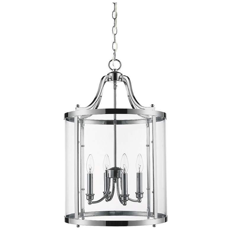 Image 1 Payton16" Wide Chrome Streamlined Pendant Light
