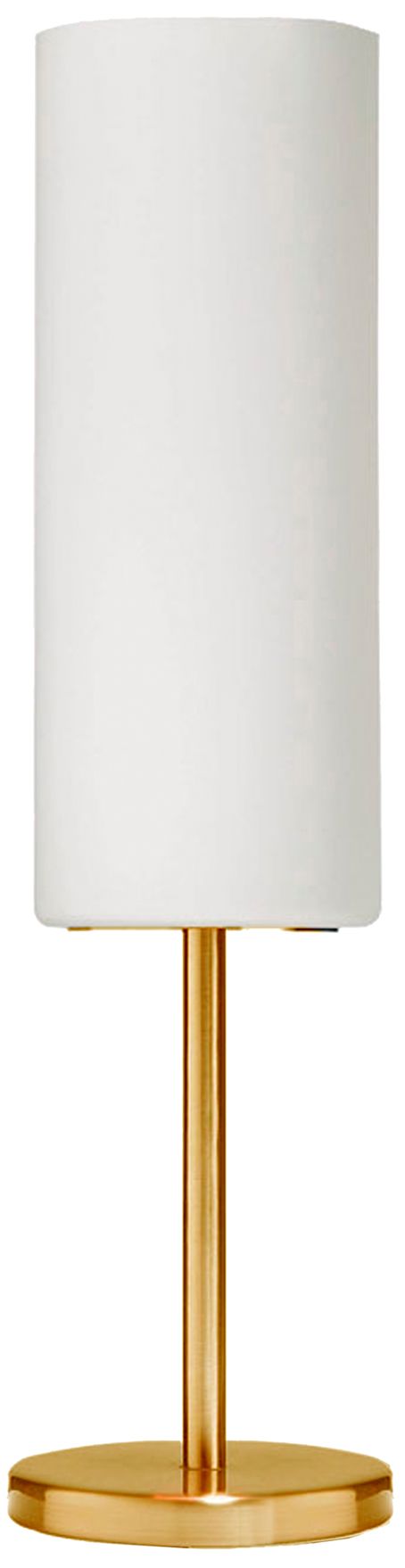 Image 2 Paza 18" High Aged Brass Table Lamp With White Glass