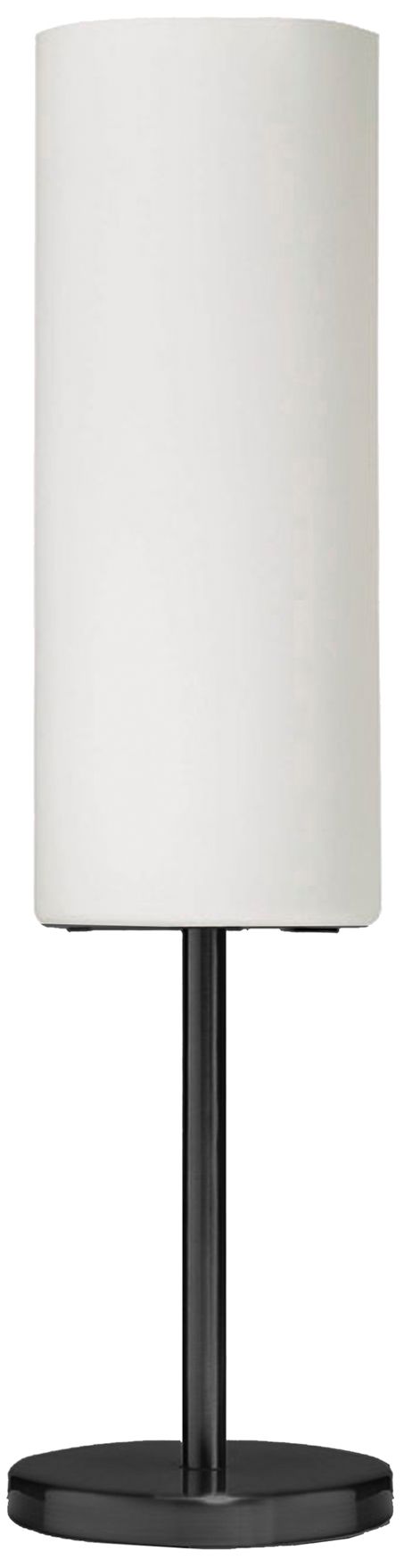 Image 2 Paza 18" High Matte Black Table Lamp With White Glass