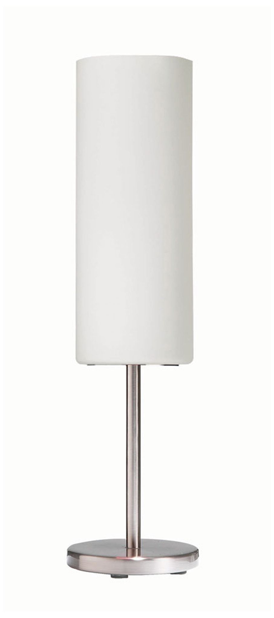 Image 2 Paza 18" High Satin Chrome Table Lamp With White Frosted Glass