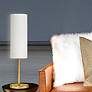 1_Paza 18" High Aged Brass Metal Accent Table Lamp