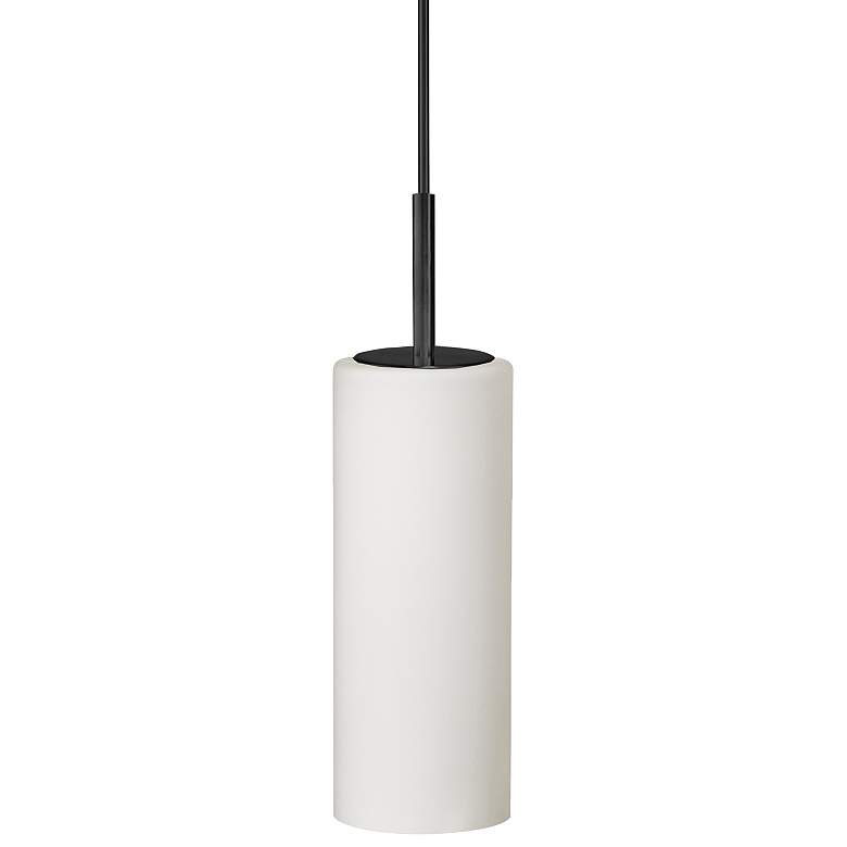 Image 1 Paza 4" Wide Matte Black Mini Pendant
