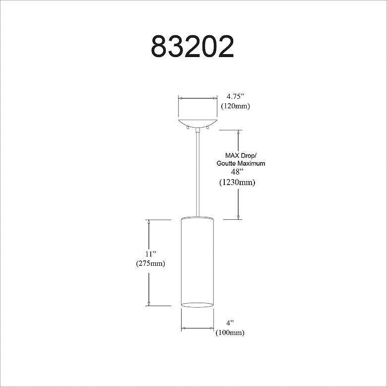Image 4 Paza 4" Wide Satin Chrome Cylinder Mini Pendant more views