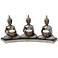 Peace 14 1/2" Wide Thai Buddhas Tealight Candle Holder