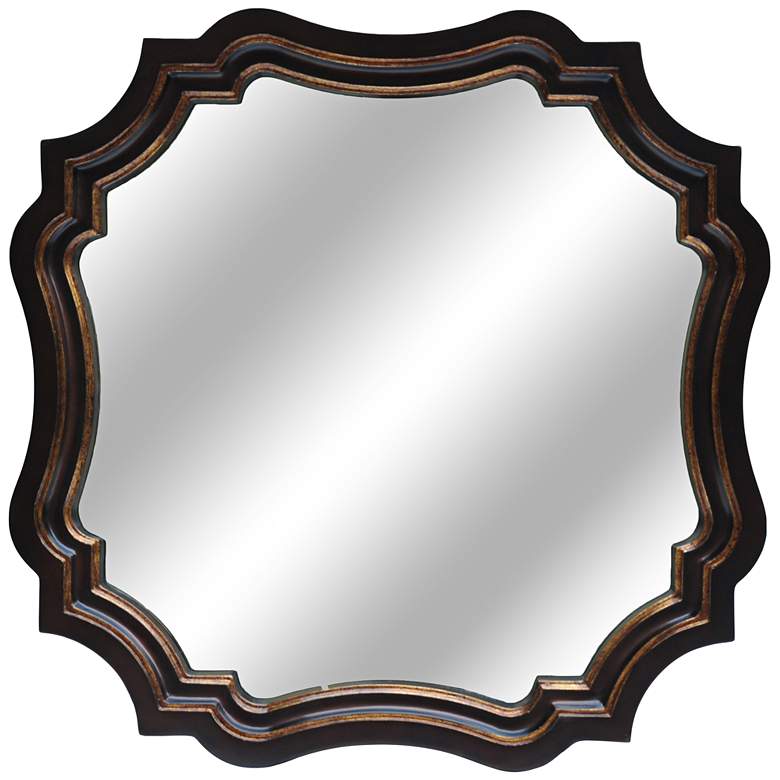 Image 1 Peace Antiqued Bronze 30 inchx30 inch Decorative Wall Mirror