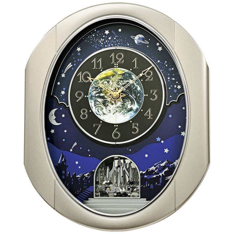 Peaceful Cosmos II 18 1/2&quot; High Musical Motion Wall Clock