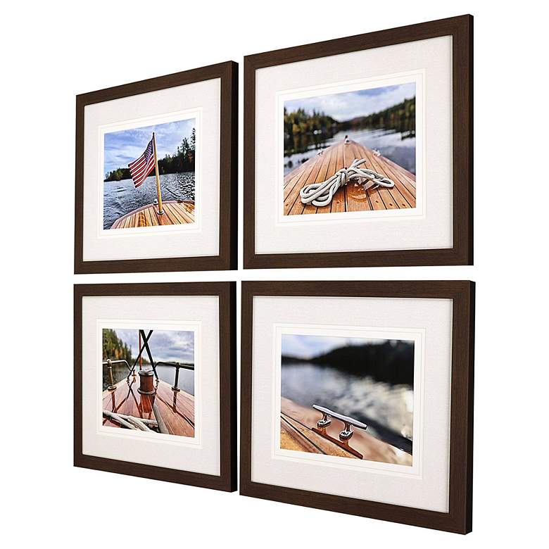 Image 5 Peaceful Lake 27" Wide 4-Piece Giclee Framed Wall Art Set more views