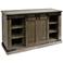 Peachtree 52" Wide Rustic Taupe Gray Sliding Barn Door Media Console