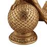 4_Peacock creature 9 3/4" High Matte Gold Figurine more views